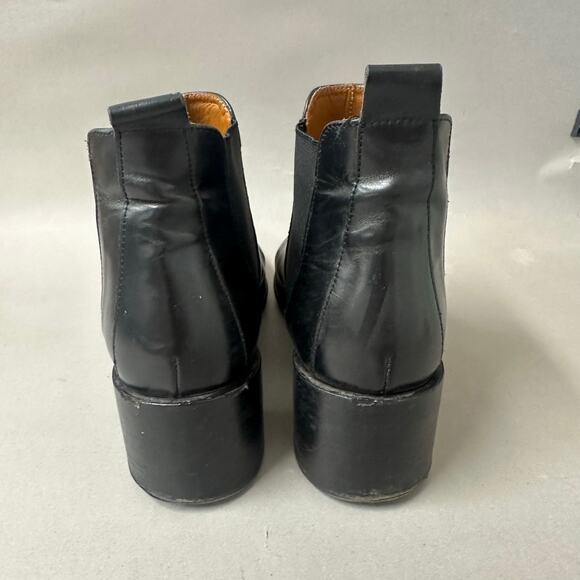 Everlane The Heel Boot block heel ankle smooth leather bootie in Black size 11 - Picture 11 of 16